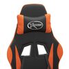 vidaXL Gaming Chair Black and Orange Faux Leather