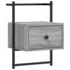 vidaXL Nightstand Set of 2 Grey Sonoma Engineered Wood Small