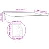 vidaXL Retractable Awning Light gray 157.48" x 118.11" Polyester