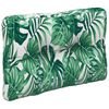 vidaXL Pallet Cushion Leaf Pattern Fabric (100% polyester) Small