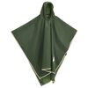vidaXL Rain Poncho with Hood 2-in-1 Design Green 87.8"x57.1"
