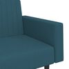 vidaXL Sofa Bed Blue Velvet (100% polyester), wood, plastic Standard