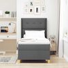 vidaXL Box Spring Bed with Mattress Dark Grey 39.37 x 78.74 in Fabric
