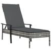 vidaXL Sun Lounger Grey