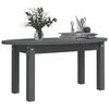 vidaXL Coffee Table Grey Solid pine wood Standard Durable Coffee Table