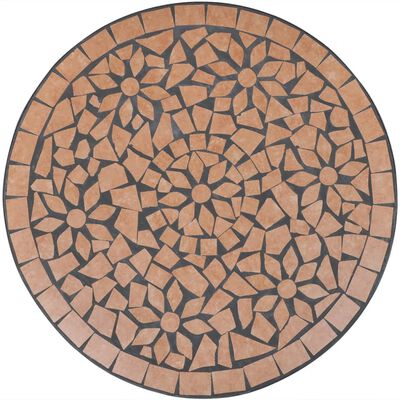 vidaXL Bistro Table Terracotta 23.6" Mosaic