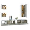 vidaXL TV Cabinet Set Set of 5 Concrete Grey Engineered Wood