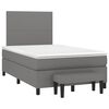 vidaXL Box Spring Bed Dark grey, White