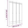 vidaXL 4-Panel Room Divider White 63"x86.6" Fabric