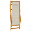 vidaXL Folding Beach Chair Taupe Acacia Wood Medium Foldable