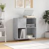 vidaXL Record Cabinet Concrete Gray Engineered Wood Medium