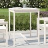vidaXL Garden Table White Solid Pine wood Medium Durable Garden Table