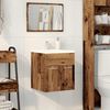 vidaXL Bathroom Sink Cabinet Old wood Engineered wood, Iron
