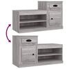 vidaXL Shoe Cabinet Grey Sonoma Engineered Wood Medium Shoe Cabinet