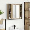 vidaXL Bathroom Mirror Cabinet Beige 60 x 16 x 60 cm Engineered wood