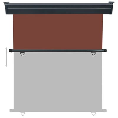 vidaXL Balcony Side Awning 63"x98.4" Brown