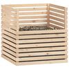 vidaXL Composter Natural Wood Solid Pine Wood 39.4 x 39.4 x 40.2 in