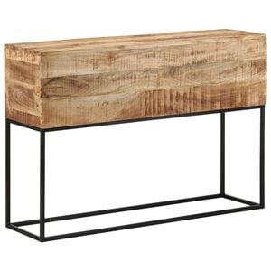 vidaXL Console Table Rough Mango Wood Brown Solid Mango Wood