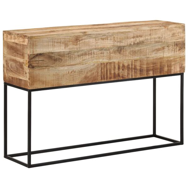 vidaXL Console Table Rough Mango Wood Brown Solid Mango Wood