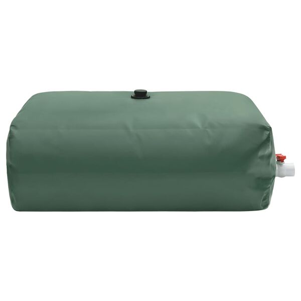 vidaXL Water Tank Green PVC 132.1 Gallon Collapsible Water Tank