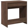 vidaXL Dressing Table Brown Oak Engineered wood, glass
