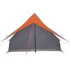 vidaXL Tents with Roof Gray and orange 256 x 266 x 185 cm Polyester