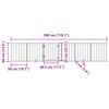 vidaXL Dog Gate with Door Foldable 6 Panels White 118.1 " Poplar Wood