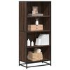 vidaXL Bookcase Brown oak Engineered wood, metal Medium Bookcase