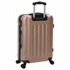 vidaXL Suitcase 3 pcs Rose Gold 19.69 x 12.20 x 30.71 in ABS Plastic