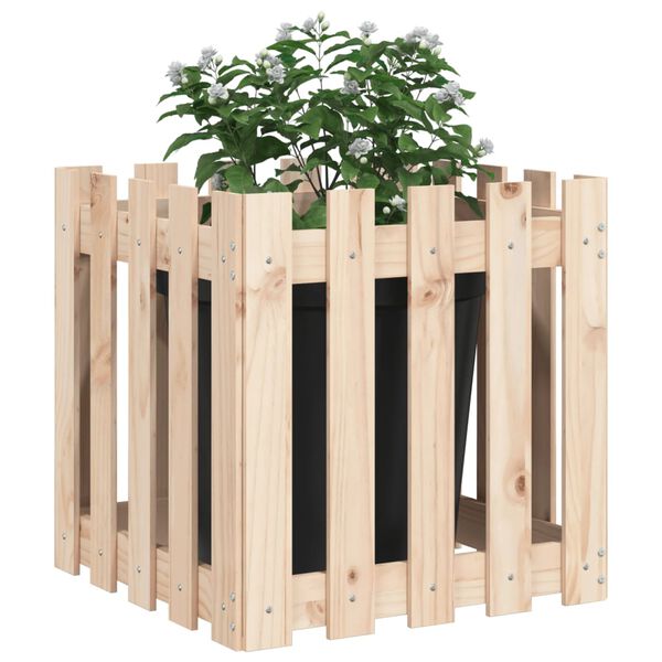 vidaXL Garden Planter Natural wood Solid pine wood 19.7 in Durable