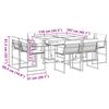 vidaXL Garden Dining Set Black
