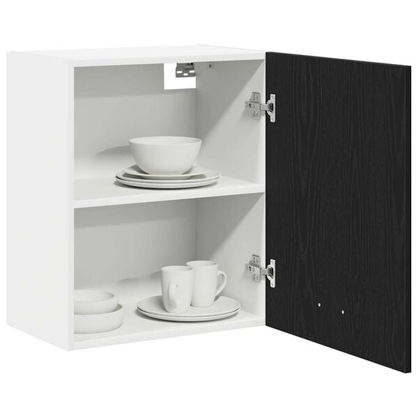 vidaXL Hanging Cabinet Lyon 2 pcs Black Oak 19.69 x 12.20 x 23.62 in