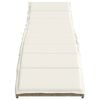 vidaXL Sun Lounger Beige PE rattan Standard Modern Sun Lounger