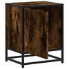 vidaXL Bedside Cabinet Smoked oak Engineered wood, Metal Small