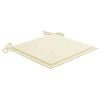 vidaXL Garden Chair Set of 4 Natural wood with cream cushions