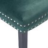 vidaXL Dining Chair Set of 4 Dark Green Velvet, solid rubber wood