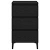 vidaXL Bedside Cabinet with Drawer Black Oak 17.72 x 13.78 x 17.32 in