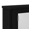 vidaXL Bathroom Mirror Cabinet Black Oak Engineered Wood Medium