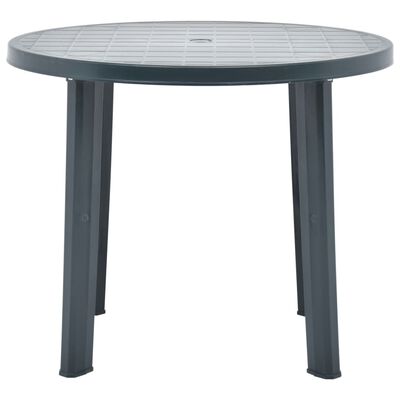 vidaXL Patio Table Green 35" Plastic