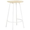 vidaXL Bar Stool Set of 2 Bleached wood, White
