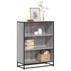 vidaXL Book Cabinet Grey Sonoma Engineered Wood and Metal Medium