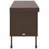 vidaXL Patio Storage Box with Wheels Brown 63.0x21.7x29.5" Poly Rattan