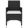 vidaXL Garden Dining Set Black, Cream White