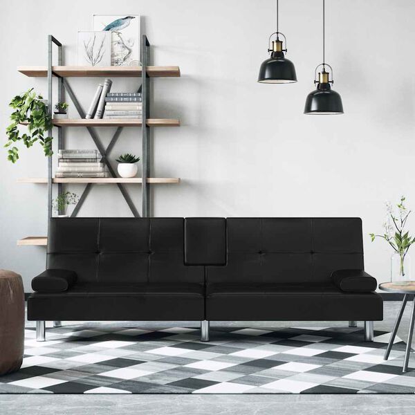 vidaXL Sofa Bed Black