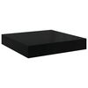 vidaXL Wall Shelf Set of 2 High gloss black Honeycomb MDF, metal frame