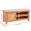 vidaXL TV Stand Brown Solid oak, MDF veneer, plywood Medium TV Stand