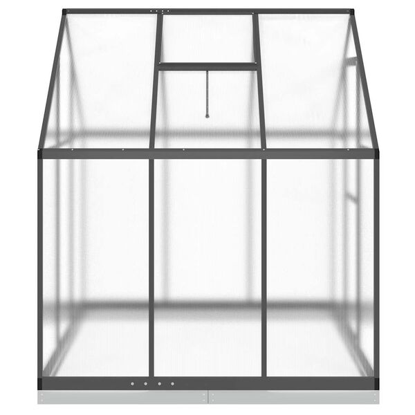 vidaXL Greenhouse Anthracite Aluminum, Polycarbonate, Galvanized Steel