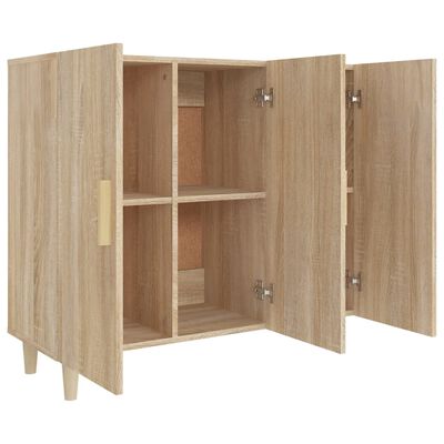 vidaXL Sideboard Sonoma Oak 35.4"x13.4"x31.5" Engineered Wood