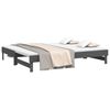 vidaXL Day Bed Grey Solid pinewood Double Extendable Day Bed