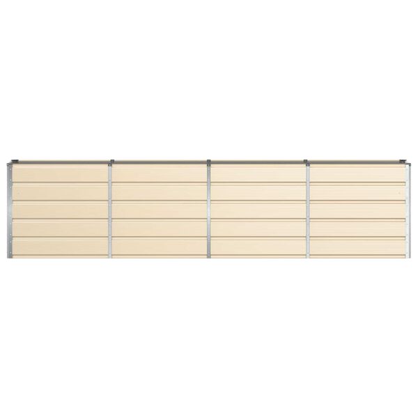 vidaXL Planter Ivory 160 x 40 x 75 cm Steel